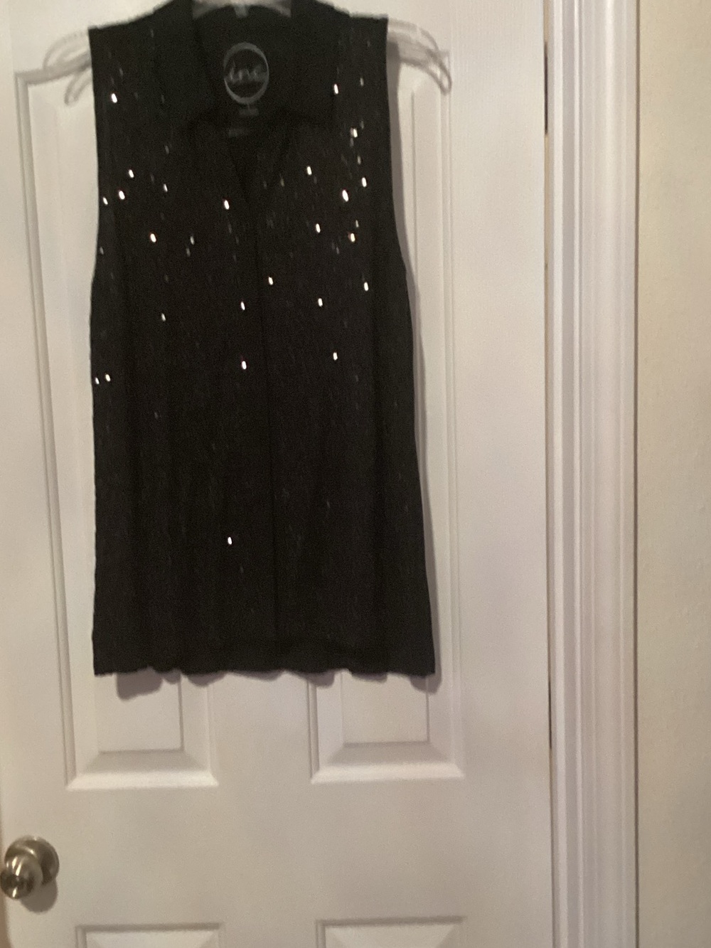 INC International Concepts Black Sequin Mini Skirt